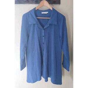 Habitat Pucker Weave Button Up Blouse